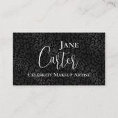 Carte De Visite Artiste de maquillage Leopard Noir Personnalisé (Devant)
