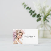 Carte De Visite Artiste de Maquillage Mariée Minimaliste MUA (Debout devant)