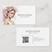 Carte De Visite Artiste de Maquillage Mariée Minimaliste MUA (Devant / Derrière)
