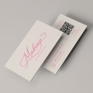 Carte De Visite Artiste de Maquillage Minimaliste Écriture Sable R