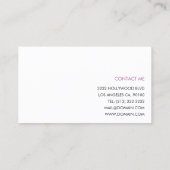 Carte De Visite Artiste de maquillage moderne (Dos)