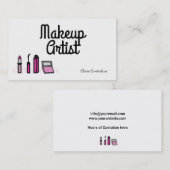 Carte De Visite Artiste de maquillage moderne (Devant / Derrière)