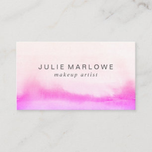 Carte De Visite Artiste de maquillage moderne Aquarelle Abstraite 