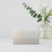 Carte De Visite Artiste de maquillage moderne Argent brillant (Debout devant)