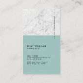 Carte De Visite Artiste de maquillage moderne branché en marbre (Dos)