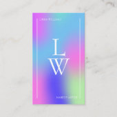 Carte De Visite Artiste de maquillage moderne branché Gradient col (Devant)