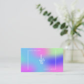 Carte De Visite Artiste de maquillage moderne branché Gradient col (Debout devant)