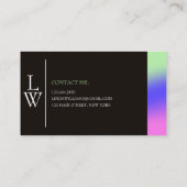 Carte De Visite Artiste de maquillage moderne branché Gradient col (Dos)