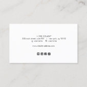 Carte De Visite Artiste de maquillage moderne branché Iridescente (Dos)