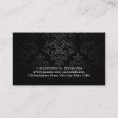 Carte De Visite Artiste de maquillage moderne Damask & Empreinte d (Dos)