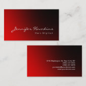 Carte De Visite Artiste de maquillage moderne Dark Red Hair (Devant / Derrière)