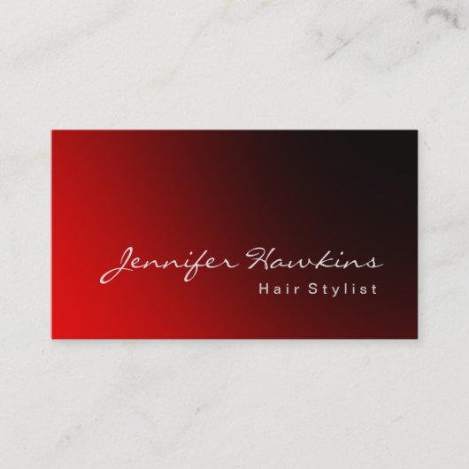 Carte De Visite Artiste de maquillage moderne Dark Red Hair (Devant)