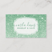 Carte De Visite Artiste de maquillage moderne Emerald Green Ombre (Devant)