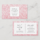 Carte De Visite Artiste de maquillage moderne en parties scintilla (Devant / Derrière)