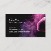 Carte De Visite Artiste de maquillage moderne en poudre violette e (Dos)