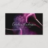 Carte De Visite Artiste de maquillage moderne en poudre violette e (Devant)