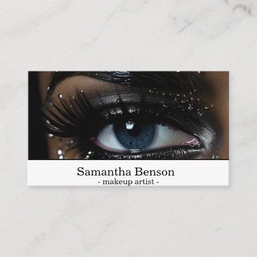 Carte De Visite Artiste de maquillage moderne et branché (Devant)