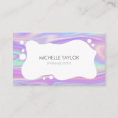 Carte De Visite Artiste de maquillage moderne et branché unique (Devant)