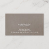 Carte De Visite Artiste de maquillage moderne Faux Séquences d'or  (Dos)