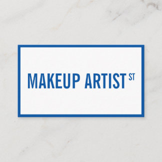 Carte De Visite Artiste de maquillage moderne glam white street si