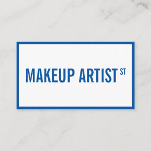 Carte De Visite Artiste de maquillage moderne glam white street si