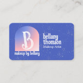 Carte De Visite Artiste de maquillage moderne Gradient Blue Pink (Devant)