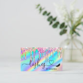 Carte De Visite Artiste de maquillage moderne Lashes Holographique (Debout devant)