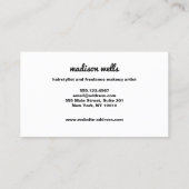 Carte De Visite Artiste de maquillage moderne Lèvres de séquence r (Dos)