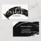 Carte De Visite Artiste de maquillage moderne Mascara brosse (Devant / Derrière)