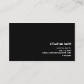 Carte De Visite Artiste de maquillage moderne Noir et or (Dos)