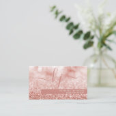 Carte De Visite Artiste de maquillage moderne Rose Parties scintil (Debout devant)