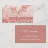 Carte De Visite Artiste de maquillage moderne Rose Parties scintil (Devant / Derrière)