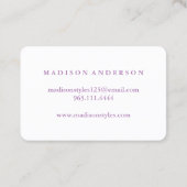 Carte De Visite Artiste de maquillage moderne Salon Rouge Lips (Dos)