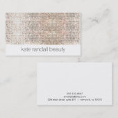 Carte De Visite Artiste de maquillage moderne Séquins Sparkly FAUX (Devant / Derrière)