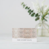 Carte De Visite Artiste de maquillage moderne Séquins Sparkly FAUX (Debout devant)