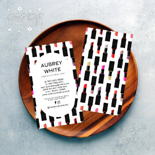 Carte De Visite Artiste de maquillage Motif Lux Coloré Moderne