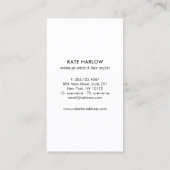 Carte De Visite Artiste de maquillage noir Rose moderne (Dos)