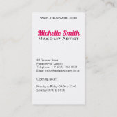 Carte De Visite Artiste de maquillage oculaire rose Brown (Dos)