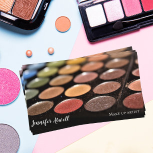 Carte De Visite Artiste de maquillage Parties scintillant arc-en-c