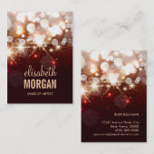 Carte De Visite Artiste de maquillage - Parties scintillant modern (Devant / Derrière)