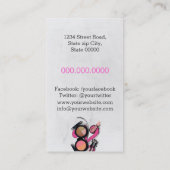 Carte De Visite Artiste de maquillage / Peinture faciale & Maquill (Dos)