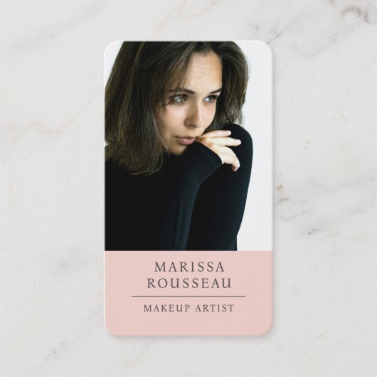 Carte De Visite Artiste de maquillage photo moderne (Devant)