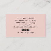 Carte De Visite Artiste de maquillage photo moderne (Dos)