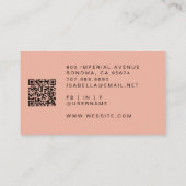 Carte De Visite Artiste de maquillage photo moderne QR Code (Dos)