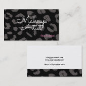 Carte De Visite Artiste de maquillage poster de animal (Devant / Derrière)
