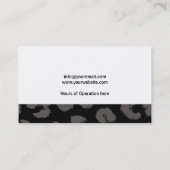 Carte De Visite Artiste de maquillage poster de animal (Dos)