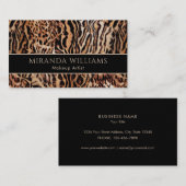 Carte De Visite Artiste de maquillage Poster de animal élégant (Devant / Derrière)