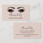 Carte De Visite Artiste de maquillage professionnel Brown Eyelash (Devant / Derrière)