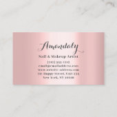 Carte De Visite Artiste de maquillage professionnel clous Manicure (Dos)