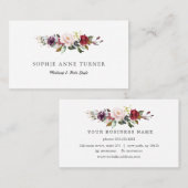 Carte De Visite Artiste de maquillage professionnel de la floraiso (Devant / Derrière)